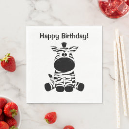 Servilleta De Papel Goofy Zebra Happy Birday