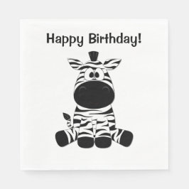 Servilleta De Papel Goofy Zebra Happy Birday