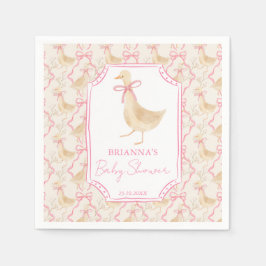 Servilleta De Papel Goose nursery rhymes baby shower monogrammed
