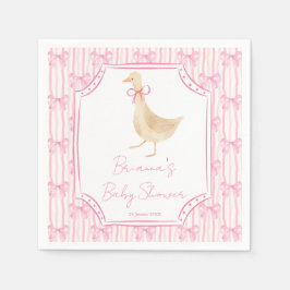 Servilleta De Papel Goose nursery rhymes baby shower pink personalized
