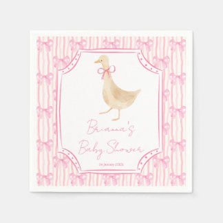 Servilleta De Papel Goose nursery rhymes baby shower pink personalized