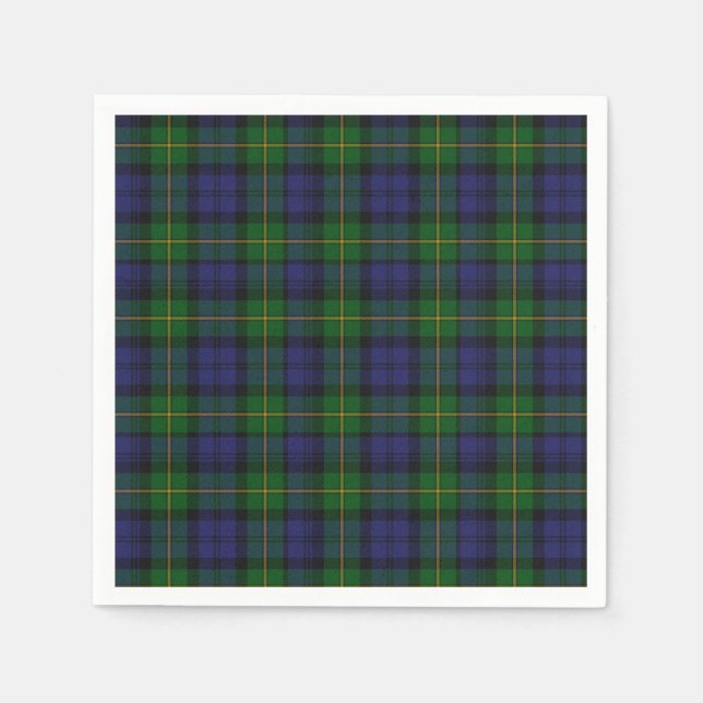 Servilleta De Papel Gordon Clan Tartan Plaid Paper Napkins (Anverso)