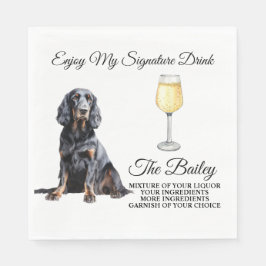 Servilleta De Papel Gordon Setter Boda Signature Bebe servilletas