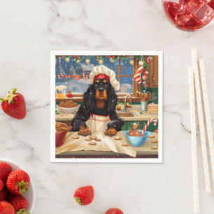 Servilleta De Papel Gordon Setter Holiday Baking: Navidades festivos
