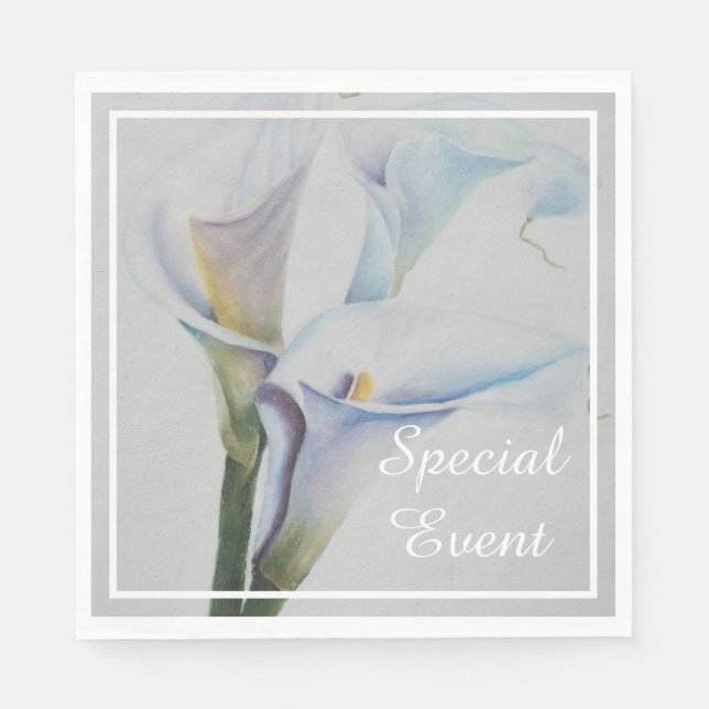 Servilleta De Papel Gorgeous Calla Lilies Fiesta (Anverso)
