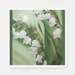 SERVILLETA DE PAPEL GORGEOUS LILY OF THE VALLEY MONOGRAMED