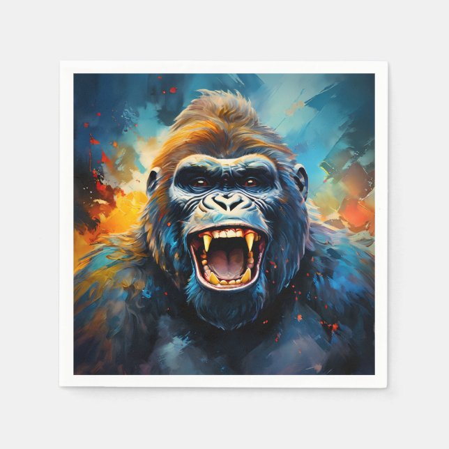 Servilleta De Papel Gorila sonriente (Anverso)