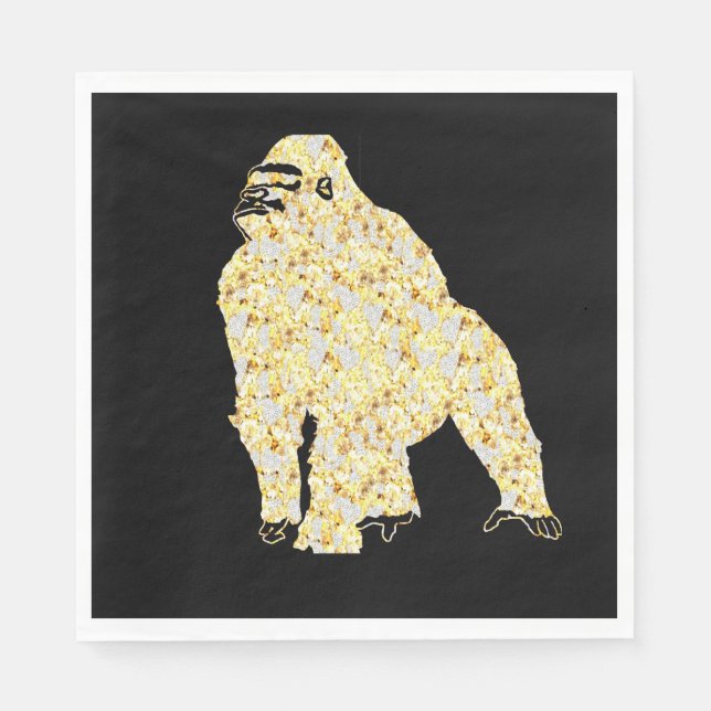 SERVILLETA DE PAPEL GORILLA BLING (Anverso)