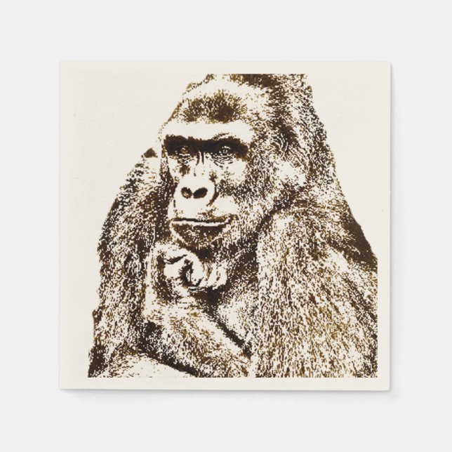 Servilleta De Papel Gorilla Napkins (Anverso)