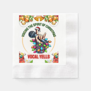 Servilleta De Papel Gorra de cantante vocalista de Navidades de micróf