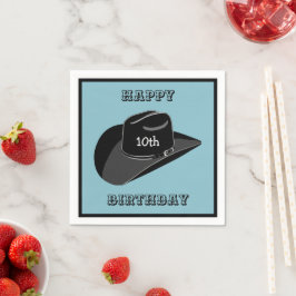 Servilleta De Papel Gorra de cumpleaños de Cowboy