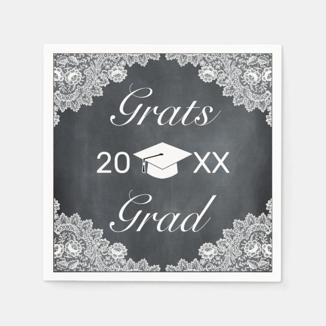 Servilleta De Papel Gorra de Gorra de Graduación de Graduación de los  (Anverso)