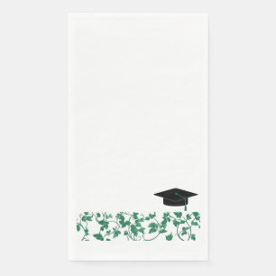 Servilleta De Papel Gorra de graduación con patrón de hiedra verde