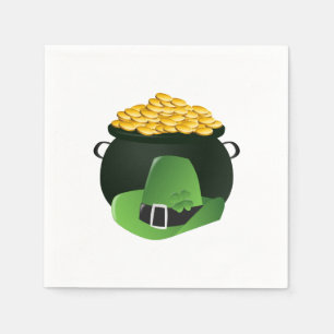 Servilleta De Papel Gorra de Pot o' Gold Leprechaun