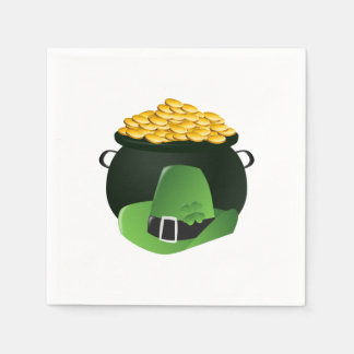Servilleta De Papel Gorra de Pot o' Gold Leprechaun