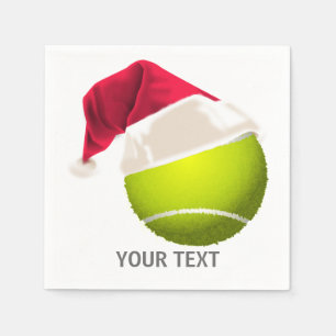 Servilleta De Papel Gorra de Santa de Pelota de Tenis de Navidad