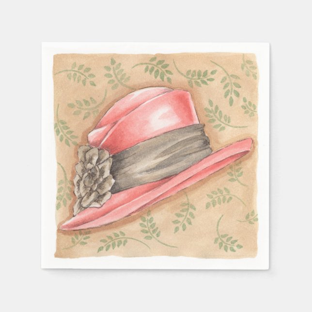 Servilleta De Papel Gorra rosado: servilletas de papel (Anverso)