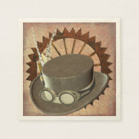 Gorra Steampunk y servilletas Gear
