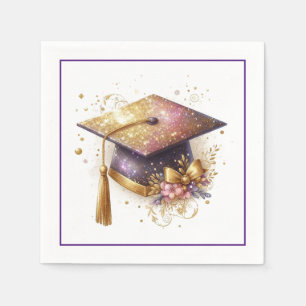 Servilleta De Papel Gorra y diploma de graduación