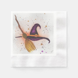 Servilleta De Papel Gorra y habitación de la bruja de Halloween