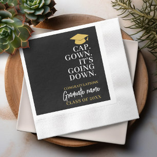 Servilleta De Papel Gorra y Toga, Está Sucediendo - Nombre Graduación