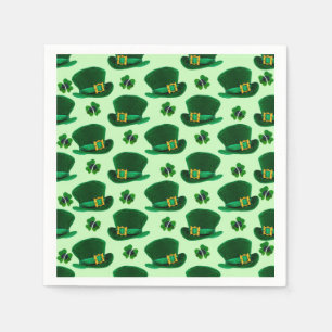 Servilleta De Papel Gorras de Clovers y Leprechaun