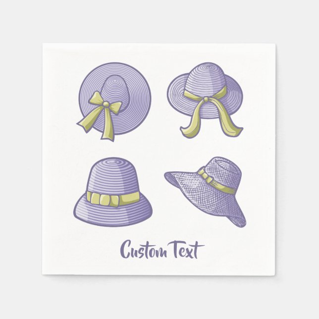 Servilleta De Papel Gorras de verano Lilac (Anverso)