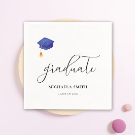 Servilleta De Papel Gorrito de graduación moderno y elegante para fies