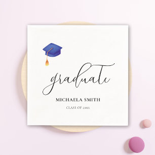 Servilleta De Papel Gorrito de graduación moderno y elegante para fies