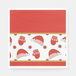 Servilleta De Papel Gorros y mitones de Navidad