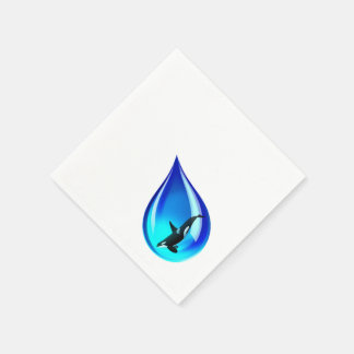 Servilleta De Papel Gota de agua y orca