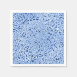 Servilleta De Papel Gotas de agua azul