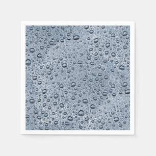 Servilleta De Papel gotas de agua de color gris metálico