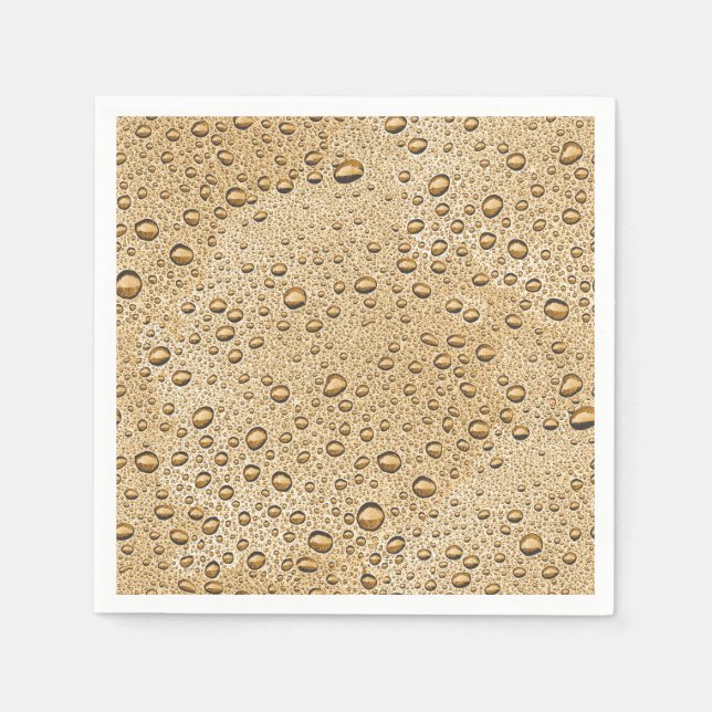Servilleta De Papel gotas de agua doradas (Anverso)