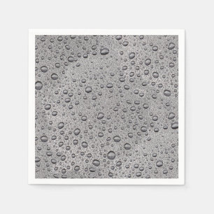 Servilleta De Papel Gotas de agua gris