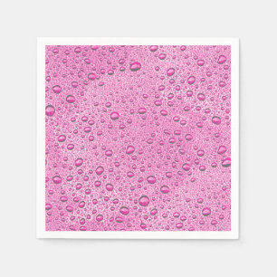 Servilleta De Papel Gotas de agua rosada caliente