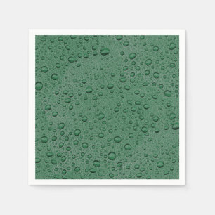 Servilleta De Papel Gotas de agua verde