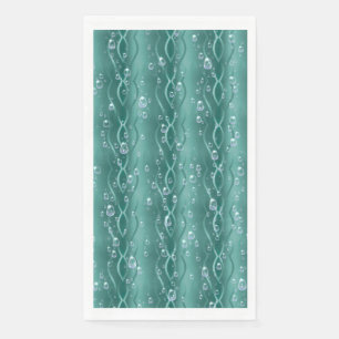 Servilleta De Papel Gotas de lluvia Metalizado verdes