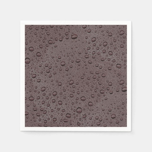Servilleta De Papel Gotas marrones de agua (Anverso)