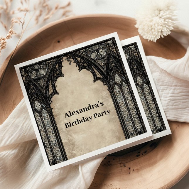 Servilleta De Papel Gothic Chandelier Midnight Birthday (Subido por el creador)