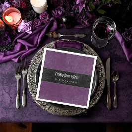 Servilleta De Papel Gothic Raven Purple Darkly Ever After Wedding