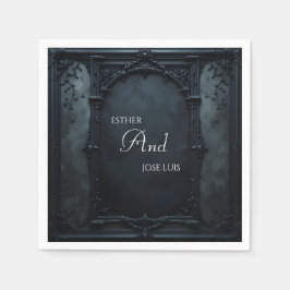 Servilleta De Papel Gothic Square Frame  Wedding