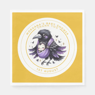 Servilleta De Papel Gótico Baby Girl Shower Bat Vampis Partyware