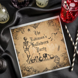 Servilleta De Papel Gótico de época Personalizado espumoso de Hallowee