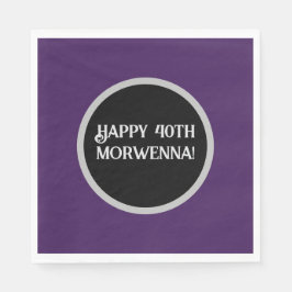 Servilleta De Papel Gótico oscuro púrpura liso