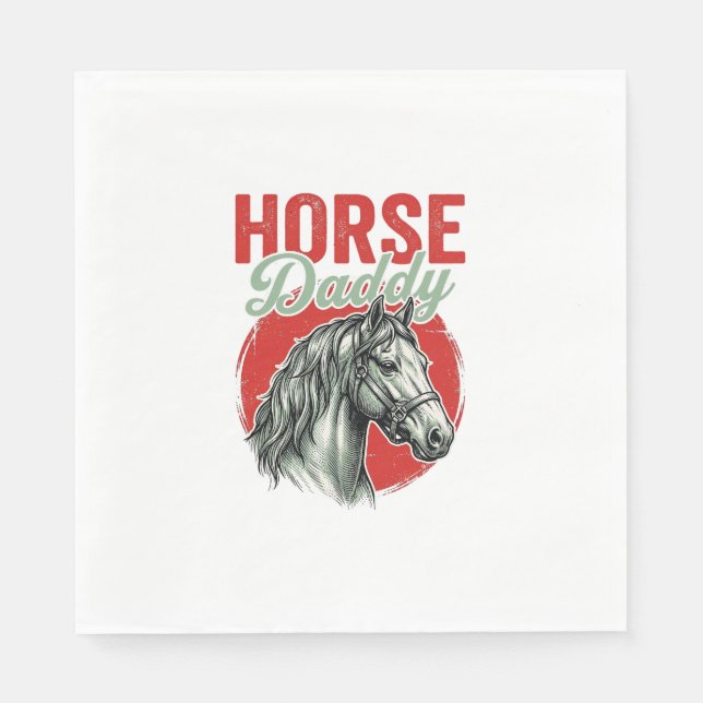 Servilleta De Papel Grabado Vintage Horse Daddy (Anverso)