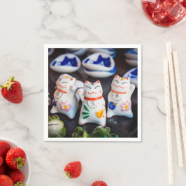 Servilleta De Papel Grabando figuras de gatos