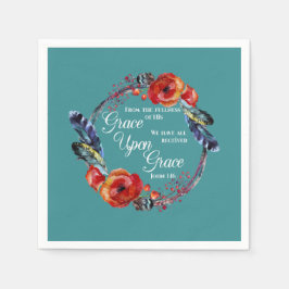 Servilleta De Papel Grace Upon Grace John 1:16 Scripture