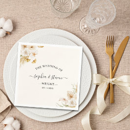 Servilleta De Papel Graceful Boho Wedding with Earthy Yellow and Beige