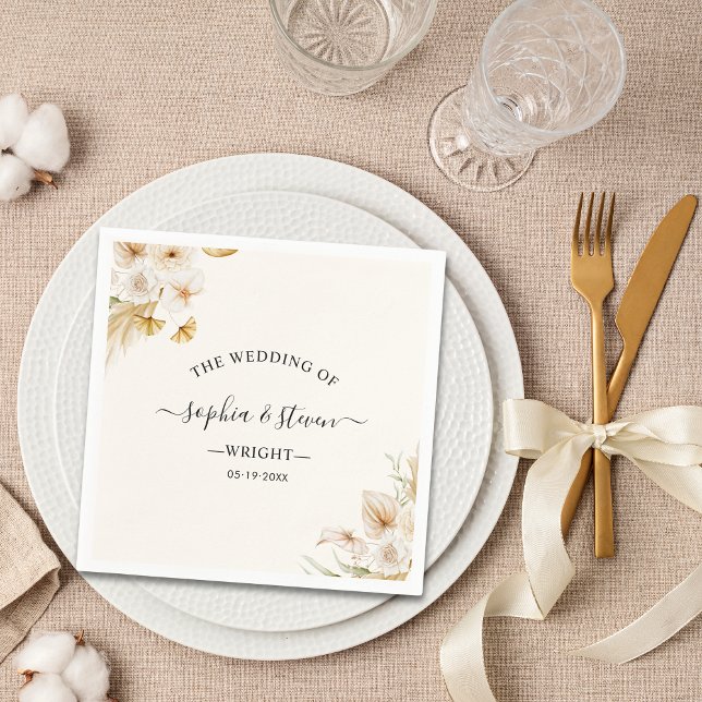 Servilleta De Papel Graceful Boho Wedding with Earthy Yellow and Beige (Subido por el creador)